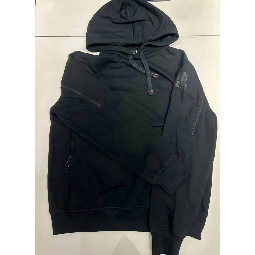NEW PARAJUMPERS men's rylan hooded sweatshirt in black